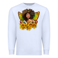 White butterfly afro woman juneteenth Premium Sweatshirt - AdoDesignShop