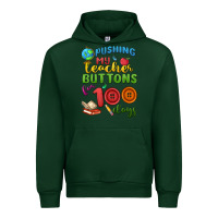 Forest Green pushing my teacher buttons for 100 days Urban Hoodie - MaliasSmallBusiness