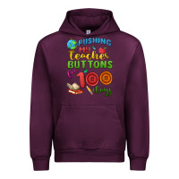 Mauve Wine pushing my teacher buttons for 100 days Urban Hoodie - MaliasSmallBusiness