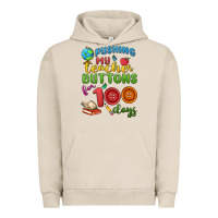Pigment French Oak pushing my teacher buttons for 100 days Urban Hoodie - MaliasSmallBusiness
