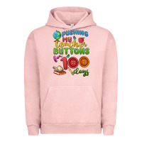 Pigment Salmon pushing my teacher buttons for 100 days Urban Hoodie - MaliasSmallBusiness