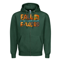 Sports Green fall is my second favorite f word Zipper Hoodie - Zillion Design Studio