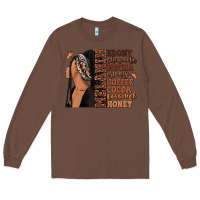 Chestnut Melanin many shades of brown afro woman Long Sleeve Tee - RanaPortraitStore