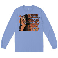 Colony Blue Melanin many shades of brown afro woman Long Sleeve Tee - RanaPortraitStore