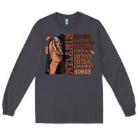 Smoke Melanin many shades of brown afro woman Long Sleeve Tee - RanaPortraitStore