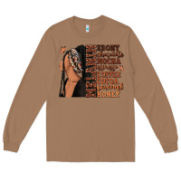 Toasted Coconut Melanin many shades of brown afro woman Long Sleeve Tee - RanaPortraitStore