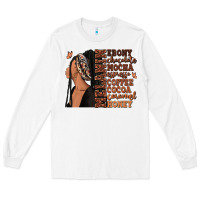 White Melanin many shades of brown afro woman Long Sleeve Tee - RanaPortraitStore