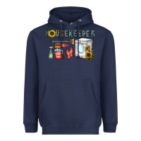 Navy housekeeper Heavyweight Hoodie - CowhideDigitalArt