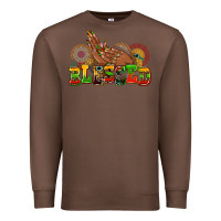 Chestnut blessed afro woman hands Premium Sweatshirt - AdoDesignShop