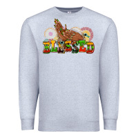 Heather Grey blessed afro woman hands Premium Sweatshirt - AdoDesignShop