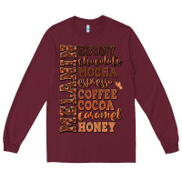 Burgundy Melanin shades of brown Long Sleeve Tee - RanaPortraitStore