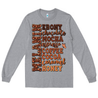 Heather Grey Melanin shades of brown Long Sleeve Tee - RanaPortraitStore