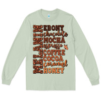 Matcha Melanin shades of brown Long Sleeve Tee - RanaPortraitStore