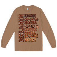 Toasted Coconut Melanin shades of brown Long Sleeve Tee - RanaPortraitStore