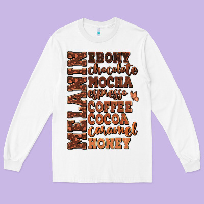 Long Sleeve Tee Melanin shades of brown
