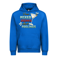 Cobalt i have mixed drinks about feeling Urban Hoodie - MaliasSmallBusiness