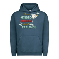 Pigment Midnight Navy i have mixed drinks about feeling Urban Hoodie - MaliasSmallBusiness