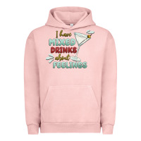 Pigment Salmon i have mixed drinks about feeling Urban Hoodie - MaliasSmallBusiness
