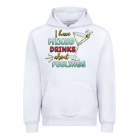White i have mixed drinks about feeling Urban Hoodie - MaliasSmallBusiness