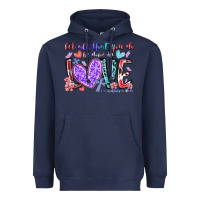 Navy let all that you do be done in love Heavyweight Hoodie - RacoonDesign