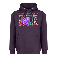 Plum let all that you do be done in love Heavyweight Hoodie - RacoonDesign
