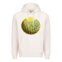 Pale Pink golden barrel cactus Premium Hoodie - LillyAllenDesigns