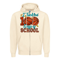 Sandshell i tackled 100days of school basketball Zipper Hoodie - texasbilliewilder