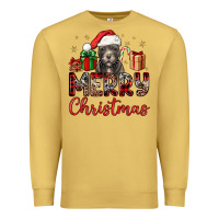 Antique Gold merry christmas pitbull Premium Sweatshirt - JahusDesignShop