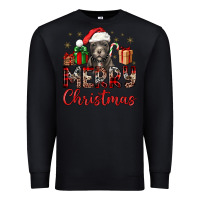 Black merry christmas pitbull Premium Sweatshirt - JahusDesignShop