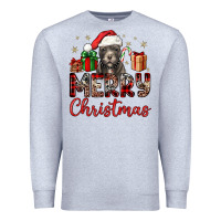 Heather Grey merry christmas pitbull Premium Sweatshirt - JahusDesignShop