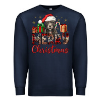 Navy merry christmas pitbull Premium Sweatshirt - JahusDesignShop