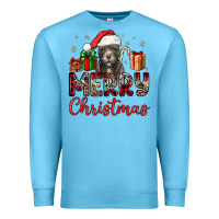 Ocean Blue merry christmas pitbull Premium Sweatshirt - JahusDesignShop