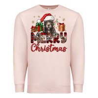 Pale Pink merry christmas pitbull Premium Sweatshirt - JahusDesignShop
