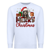 White merry christmas pitbull Premium Sweatshirt - JahusDesignShop