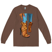 Chestnut Leopard heels black fashion girl Long Sleeve Tee - RanaPortraitStore