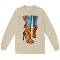 Mushroom Leopard heels black fashion girl Long Sleeve Tee - RanaPortraitStore