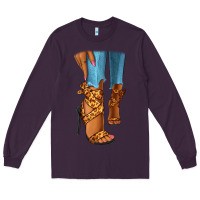 Plum Leopard heels black fashion girl Long Sleeve Tee - RanaPortraitStore