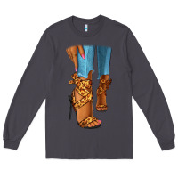 Smoke Leopard heels black fashion girl Long Sleeve Tee - RanaPortraitStore