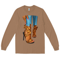 Toasted Coconut Leopard heels black fashion girl Long Sleeve Tee - RanaPortraitStore