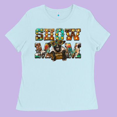 Show Mom Suffolk Sheep Black Sheep Ladies Tee Designed By Barkaloodesign