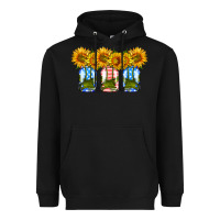 Black american sunflower mason jar Heavyweight Hoodie - HRA Design Shop