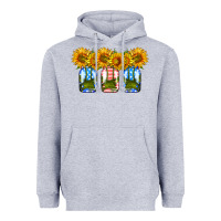 Heather Grey american sunflower mason jar Heavyweight Hoodie - HRA Design Shop