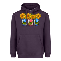 Plum american sunflower mason jar Heavyweight Hoodie - HRA Design Shop