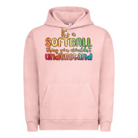 Pigment Salmon it s a softball thing you wouldn t understand Urban Hoodie - MaliasSmallBusiness