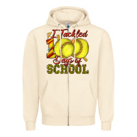 Sandshell i tackled 100days of school softball Zipper Hoodie - texasbilliewilder