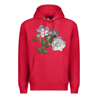 Cardinal white dawn rose Premium Hoodie - LillyAllenDesigns