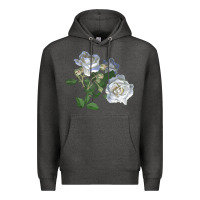 Charcoal Heather white dawn rose Premium Hoodie - LillyAllenDesigns
