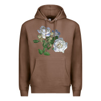 Chestnut white dawn rose Premium Hoodie - LillyAllenDesigns