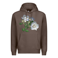 Coffee white dawn rose Premium Hoodie - LillyAllenDesigns
