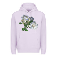 Lilac white dawn rose Premium Hoodie - LillyAllenDesigns